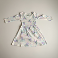 Star Wars The Child Baby Yoda Long Sleeve Dress (White) - XS
