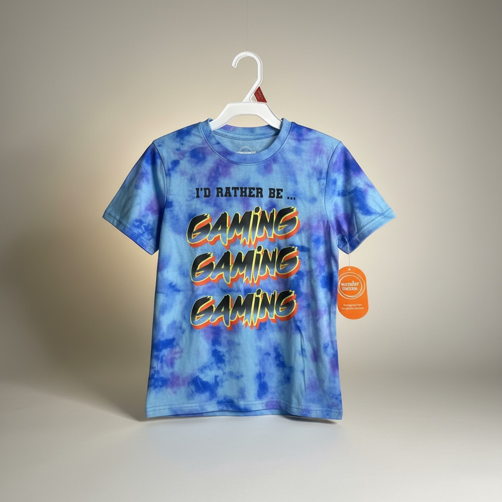 I'd Rather Be Gaming Tie-Dye Tee - Small (5/6)