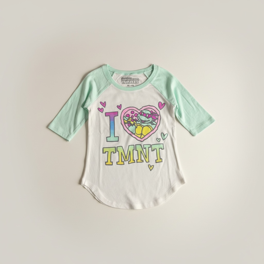 I Love TMNT Teenage Mutant Ninja Turtles Raglan Shirt - XS