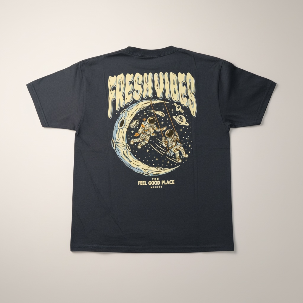 Fresh Vibes Astronaut Graphic Tee - Large