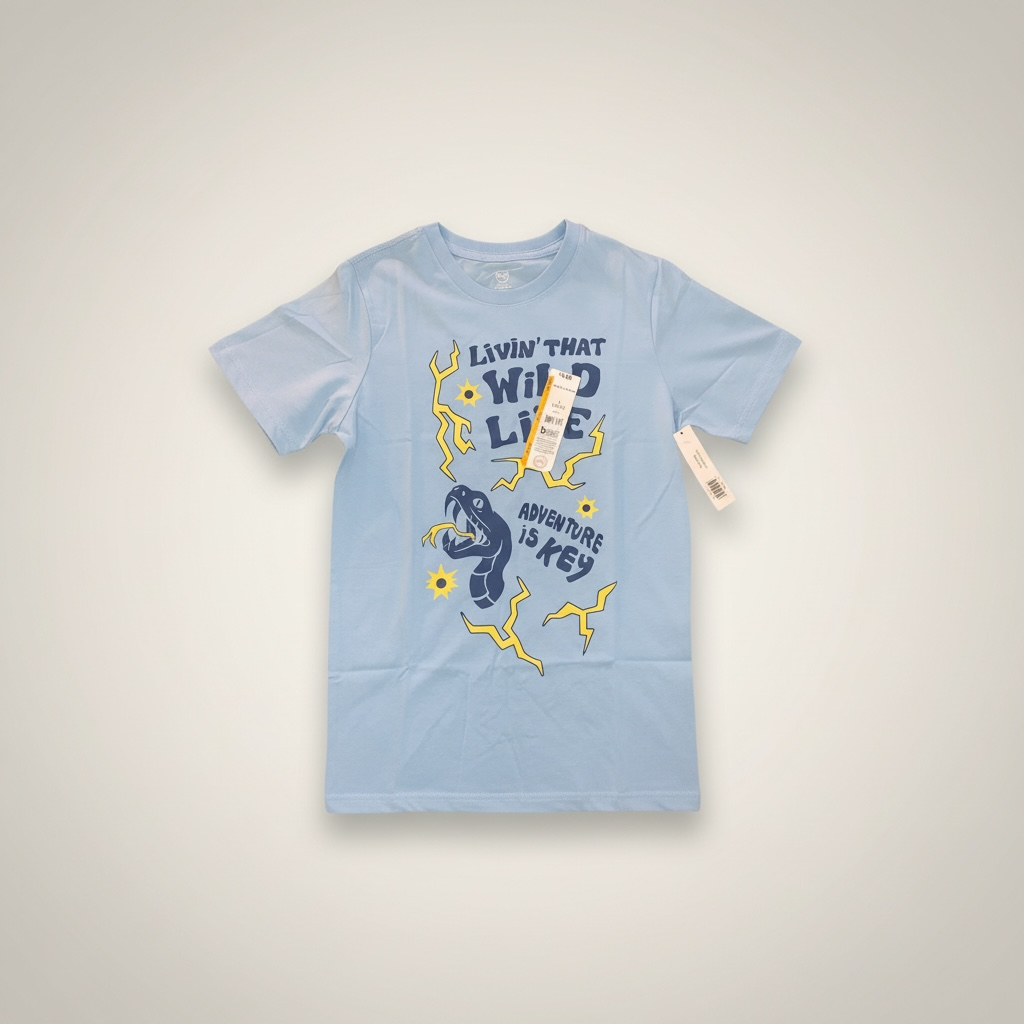 Livin' That Wild Life Adventure Tee (Light Blue)(Large)