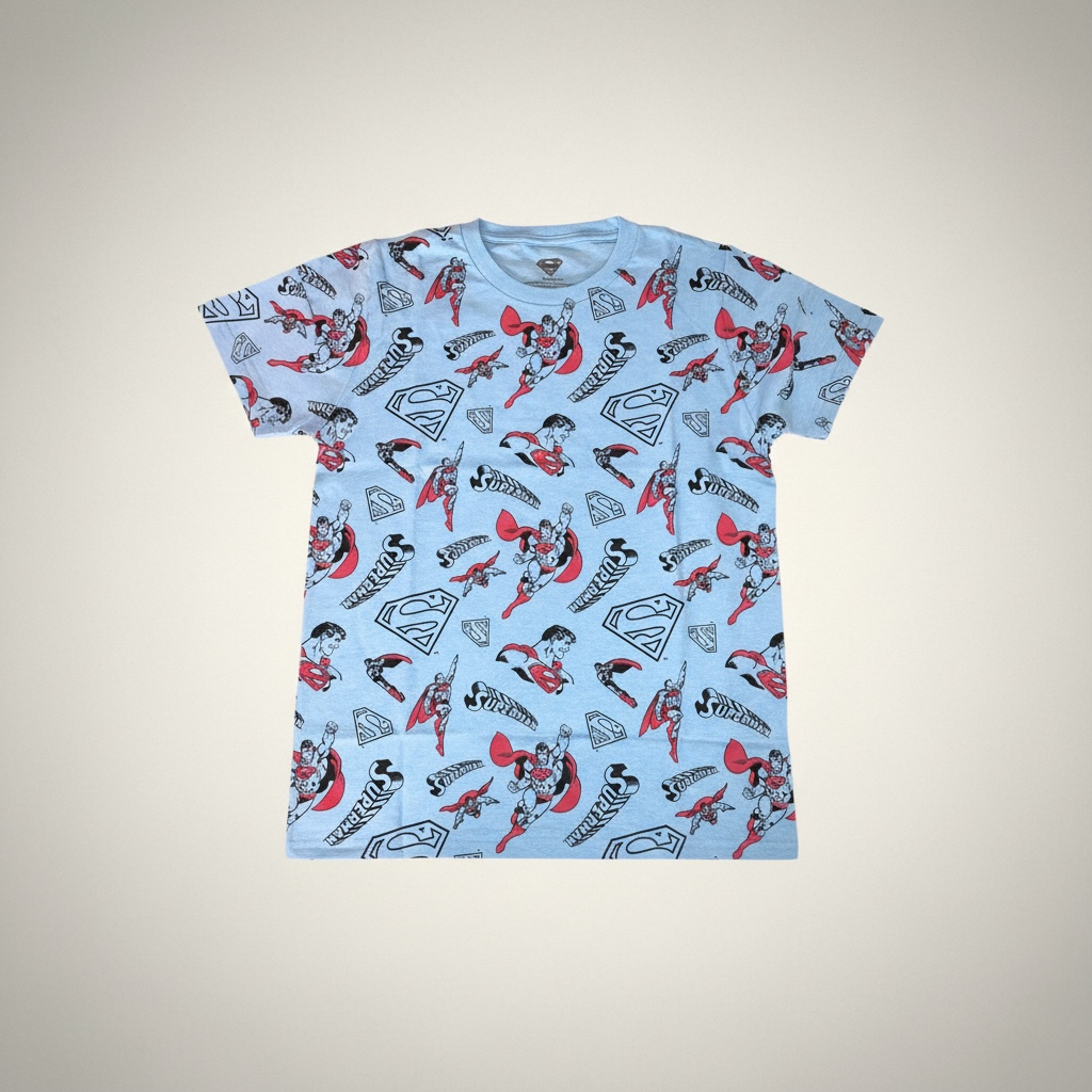 Superman All-Over Print Tee (Light Blue)